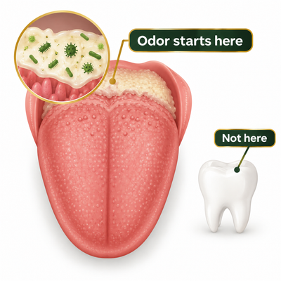 Where breath odor starts