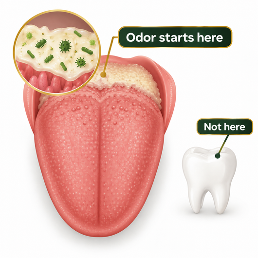 Where breath odor starts