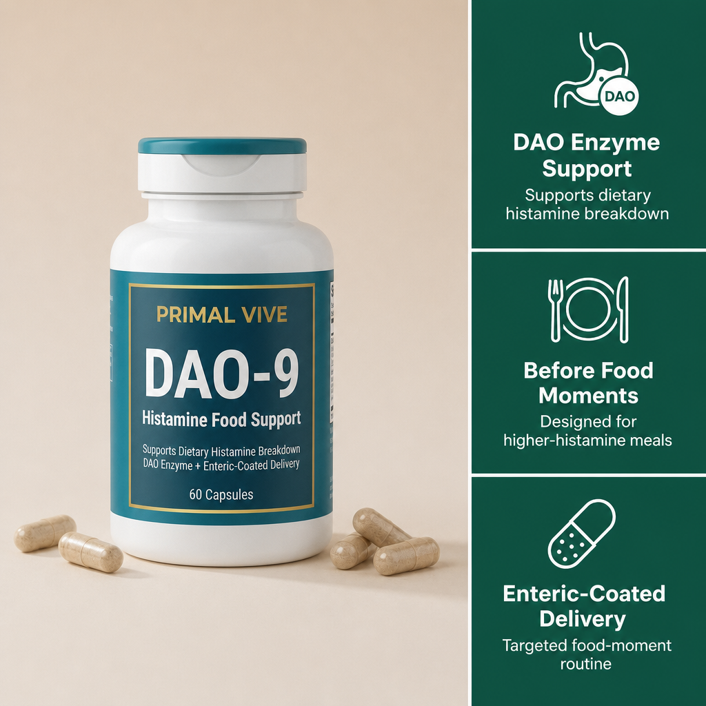 Primal Vive DAO-9 Histamine Food Support product benefits