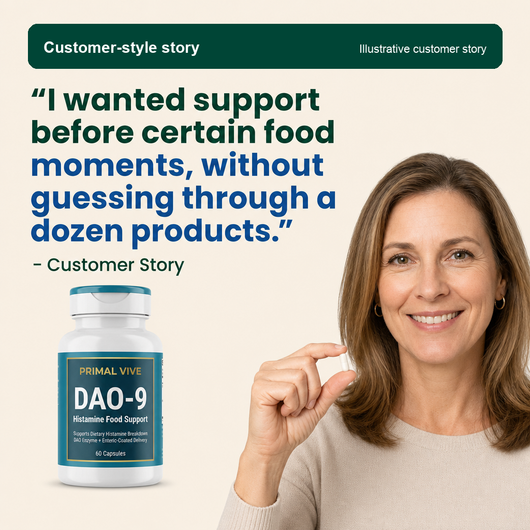 Primal Vive DAO-9 Histamine Food Support customer-style story