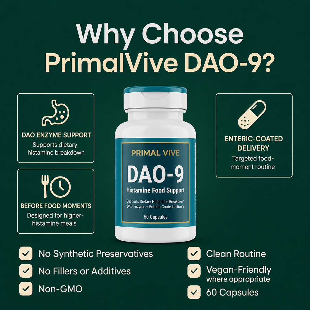 Primal Vive DAO-9 Histamine Food Support why choose