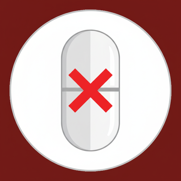 generate an icon of a pill and add a cross mark over it