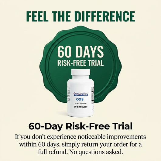 PrimalVive OX9 60 day guarantee