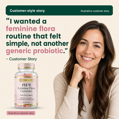 Primal Vive PH-9 Feminine Flora Gummies customer-style story