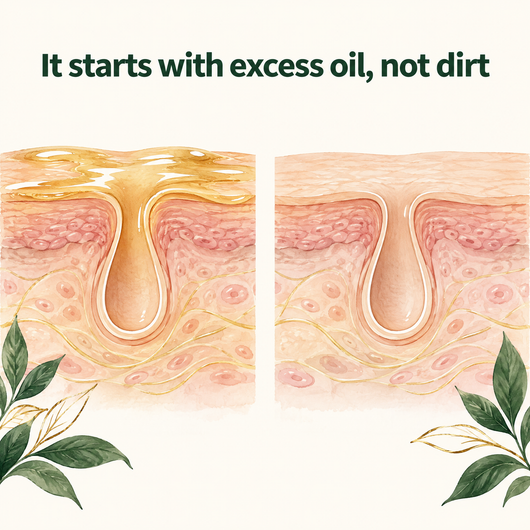 It starts with excess oil, not dirt