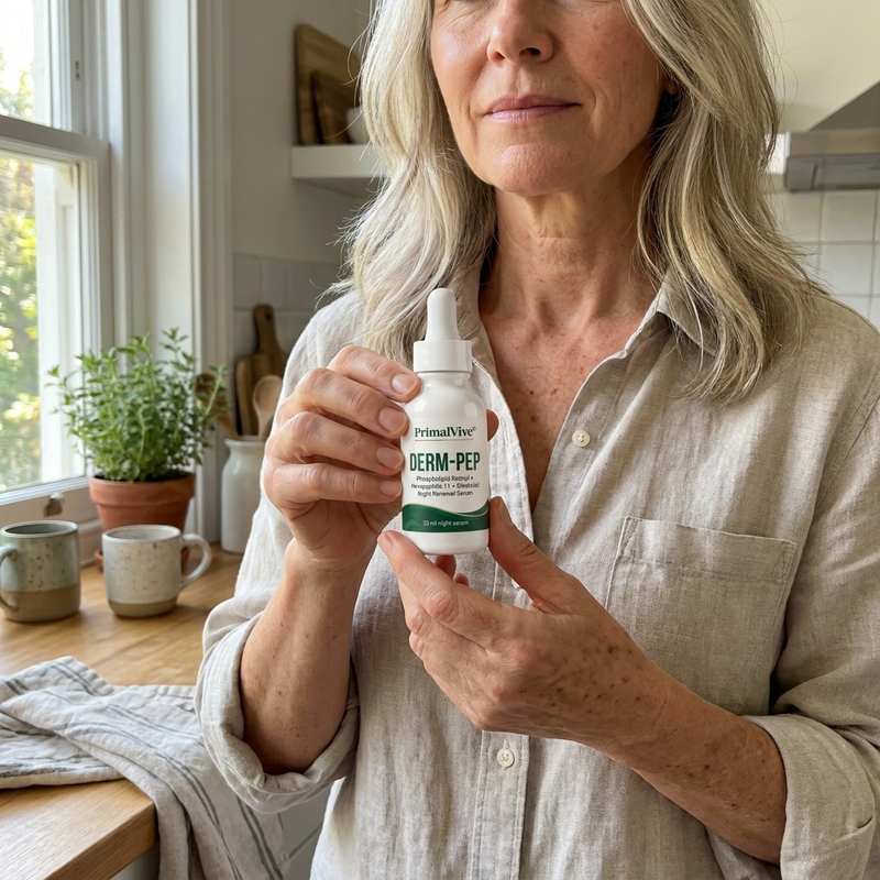 PrimalVive DERM-PEP daily routine