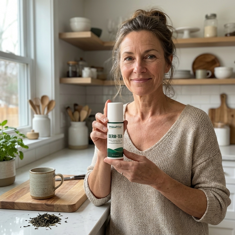 PrimalVive DERM-TEA daily routine