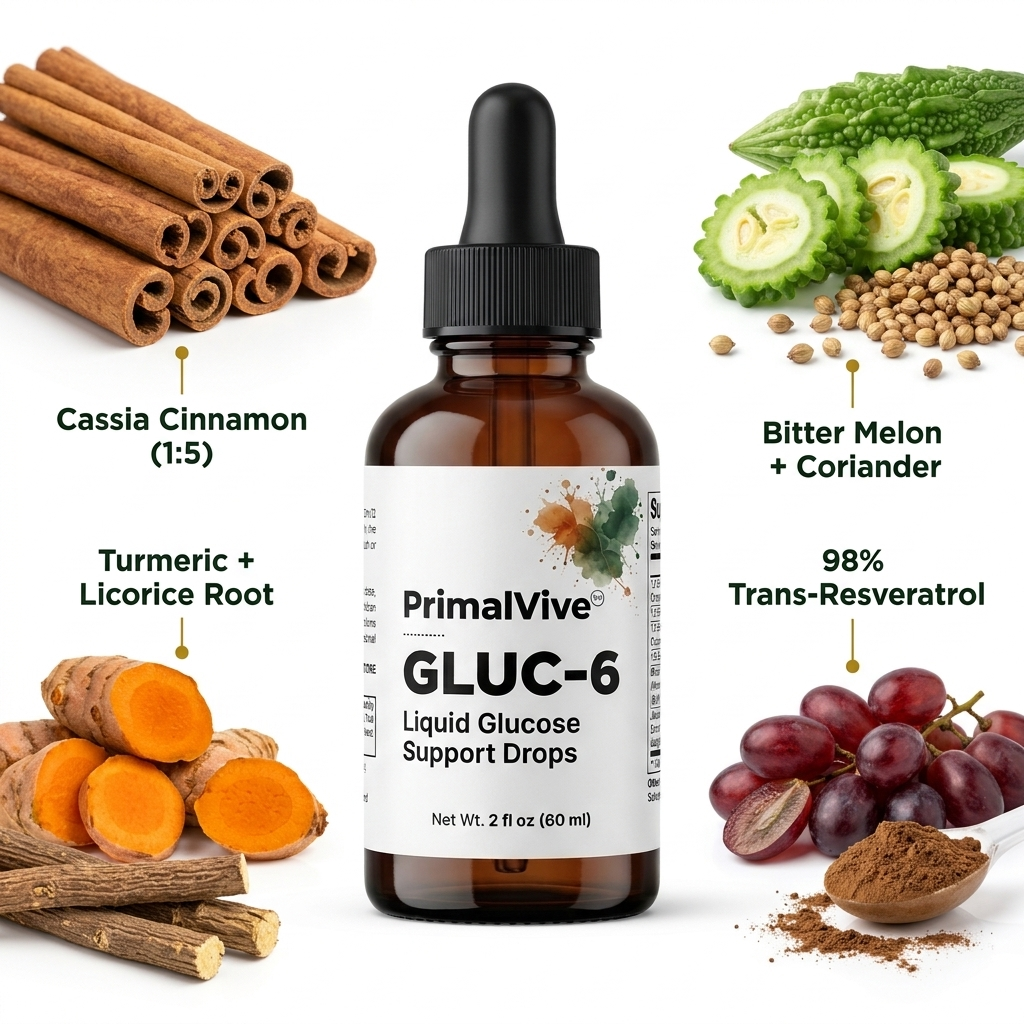 PrimalVive GLUC-6 key active ingredients