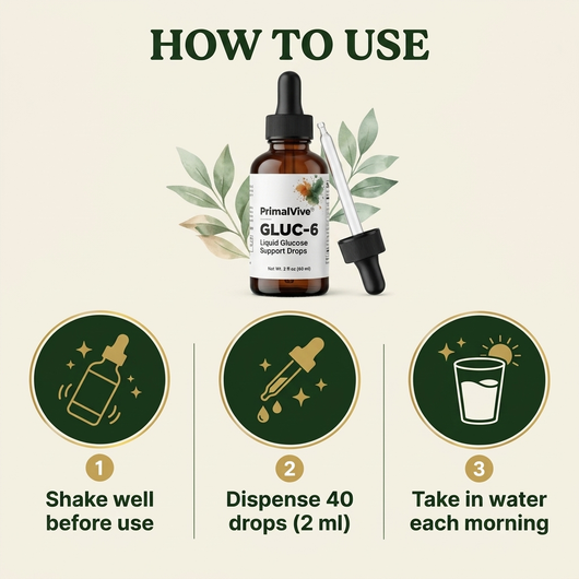 How to use PrimalVive GLUC-6 daily routine