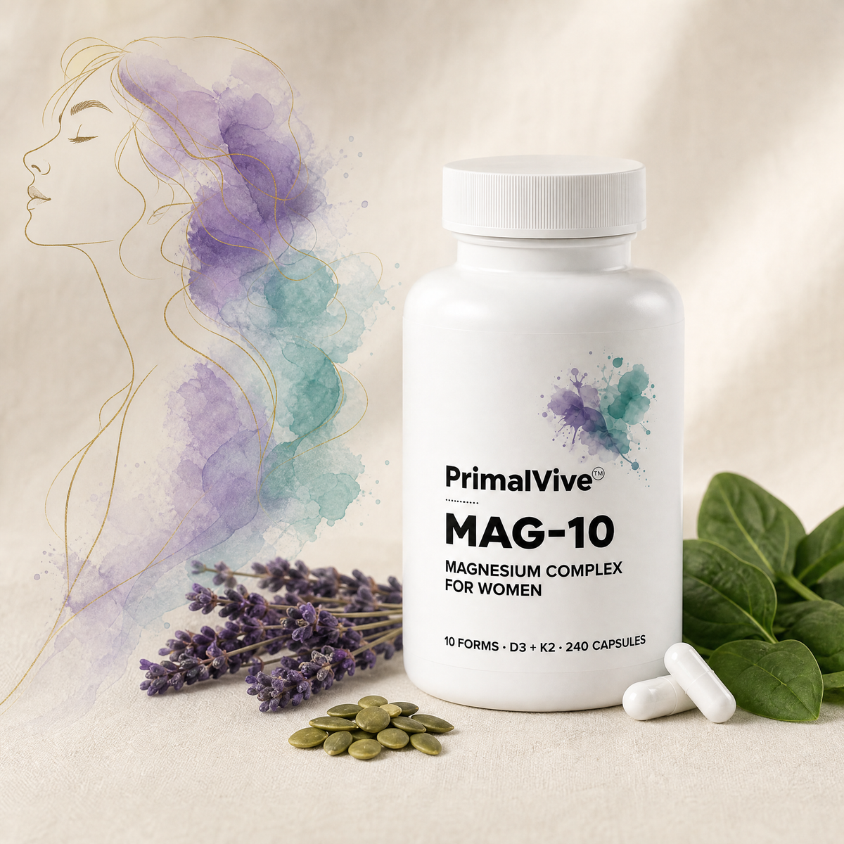 Primal Vive MAG-10 | Magnesium Complex for Women